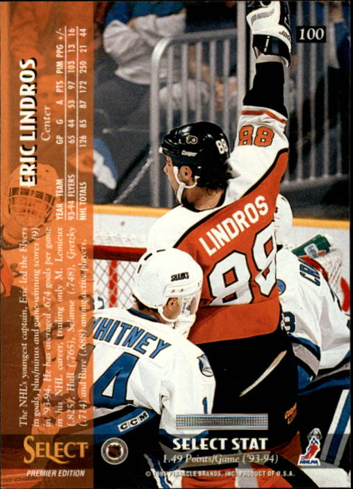 1994-95 Select #100 Eric Lindros back image