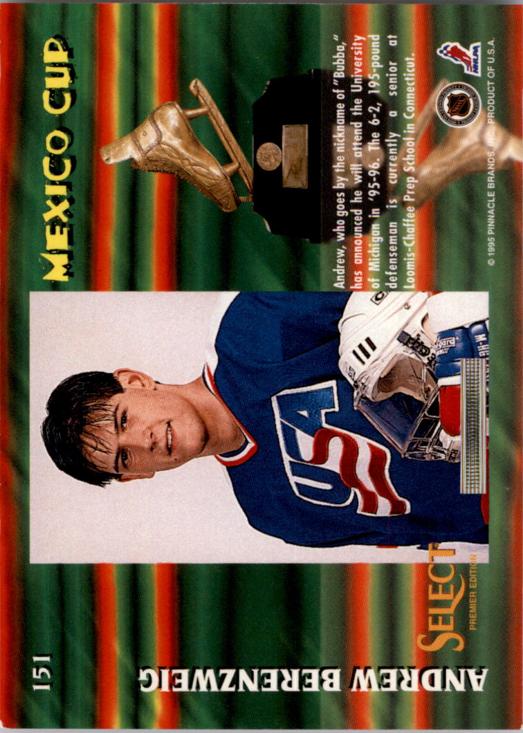 1994-95 Select #151 Andrew Berenzweig  RC back image