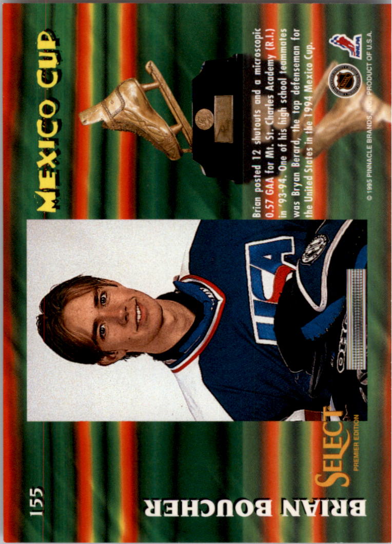 1994-95 Select #155 Brian Boucher RC back image