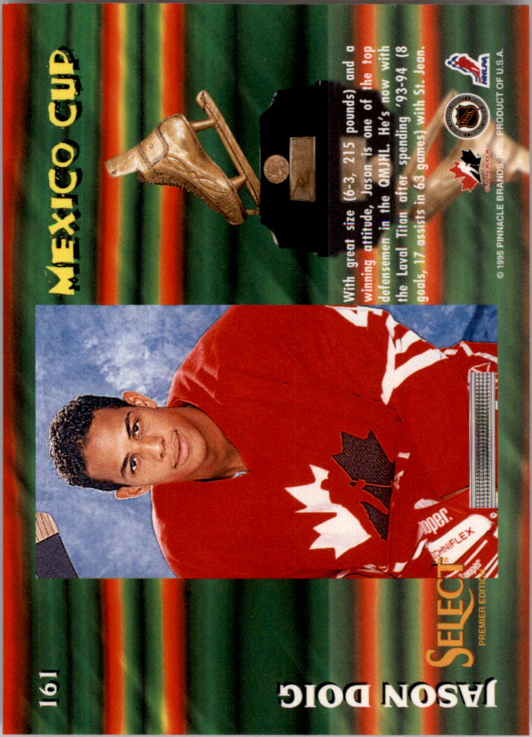 1994-95 Select #161 Jason Doig RC back image