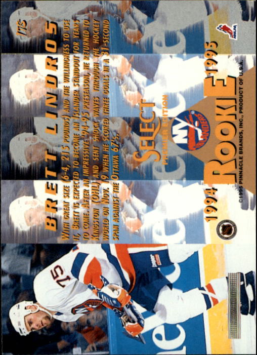 1994-95 Select #178 Brett Lindros back image