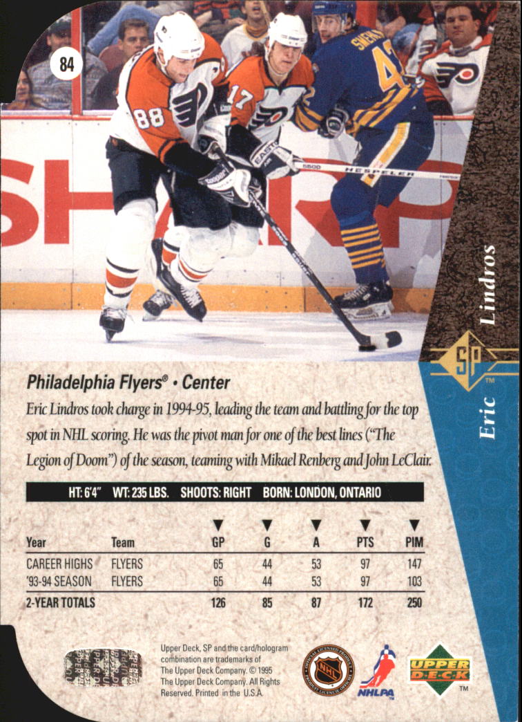 1994-95 SP Die Cuts #84 Eric Lindros back image