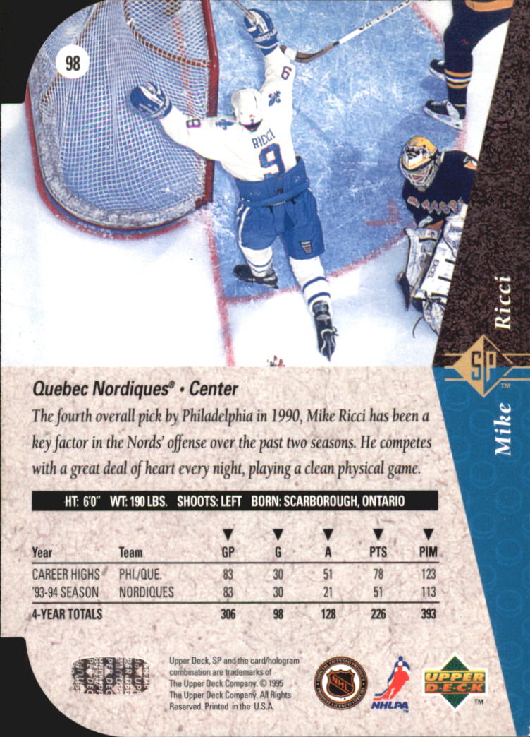 A4052- 1994-95 SP Die Cuts Hockey Card #s 1-195 -You Pick- 15+ FREE US SHIP - Picture 187 of 363