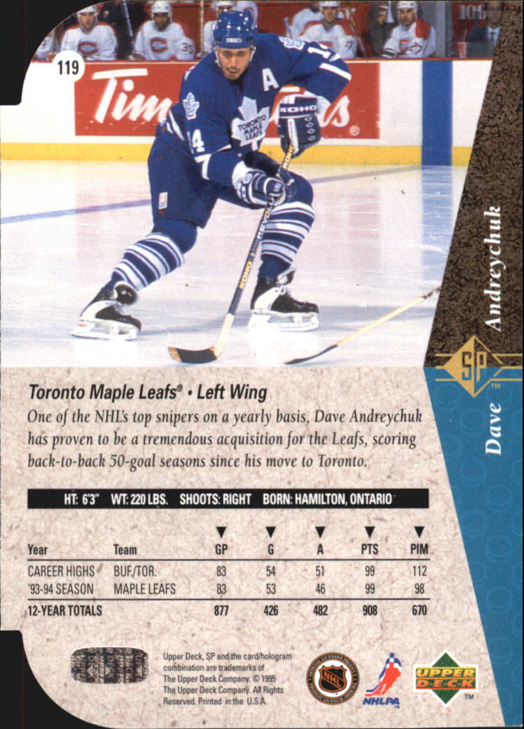 A4052- 1994-95 SP Die Cuts Hockey Card #s 1-195 -You Pick- 15+ FREE US SHIP - Picture 225 of 363