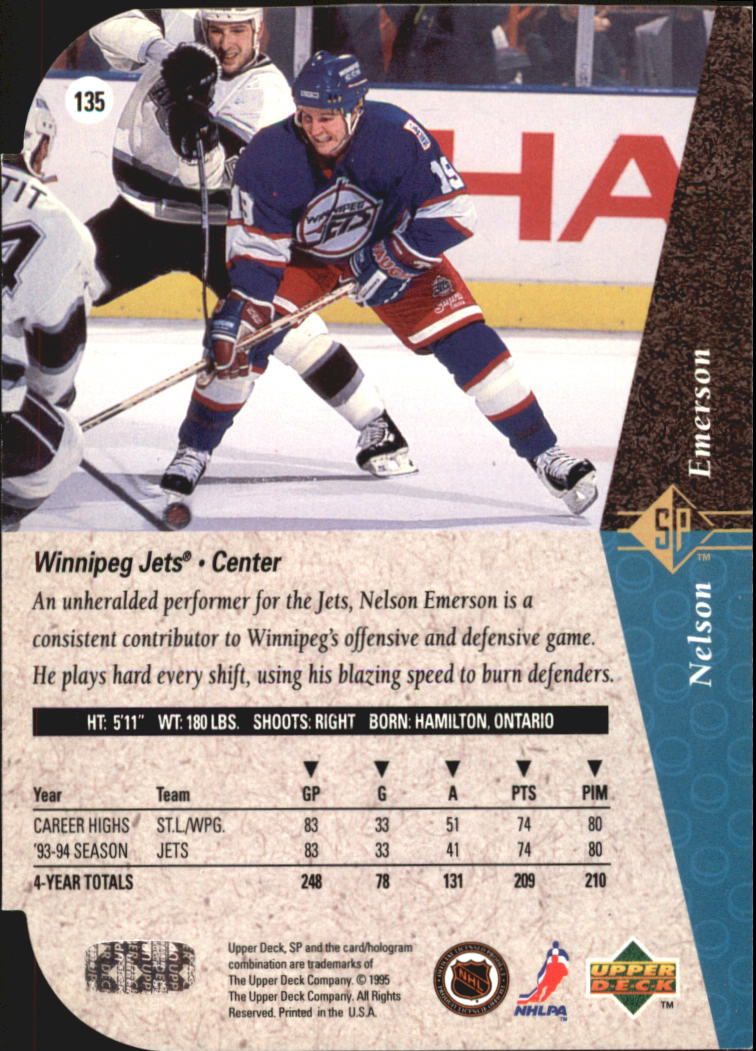 A4052- 1994-95 SP Die Cuts Hockey Card #s 1-195 -You Pick- 15+ FREE US SHIP - Picture 251 of 363