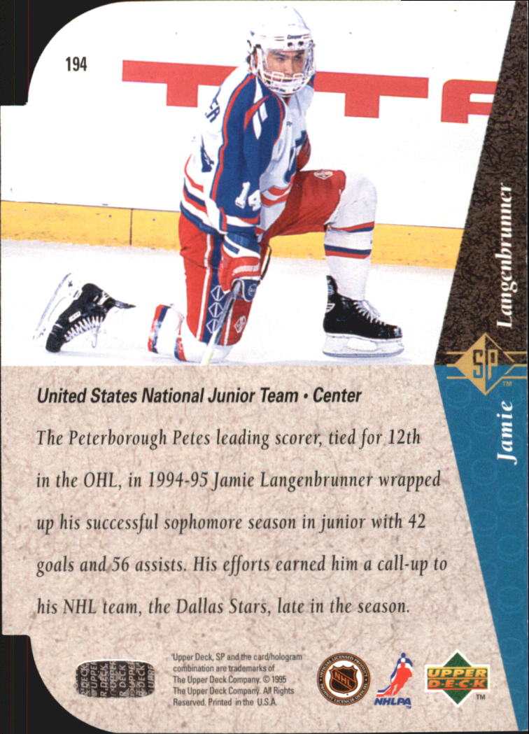 A4052- 1994-95 SP Die Cuts Hockey Card #s 1-195 -You Pick- 15+ FREE US SHIP - Picture 361 of 363