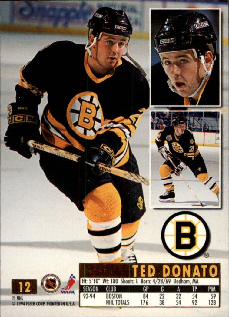 1994-95 Ultra #12 Ted Donato back image