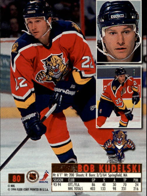 1994-95 Ultra #80 Bob Kudelski back image