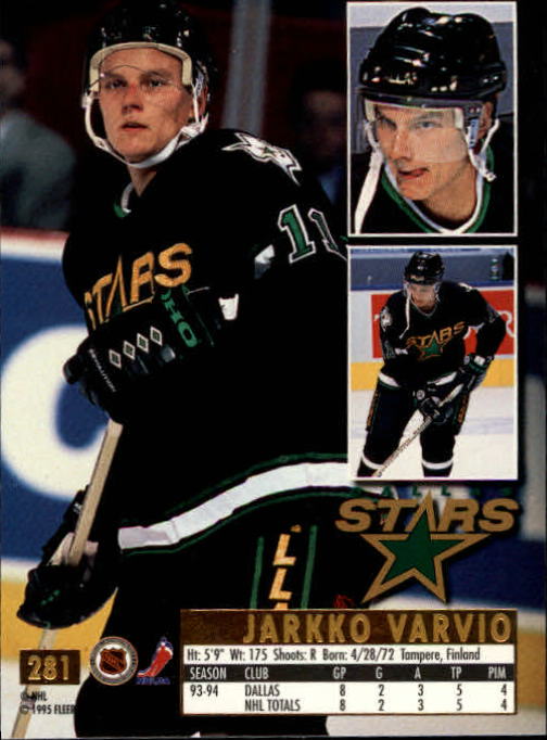 1994-95 Ultra #281 Jarkko Varvio back image
