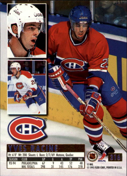 1994-95 Ultra #316 Yves Racine