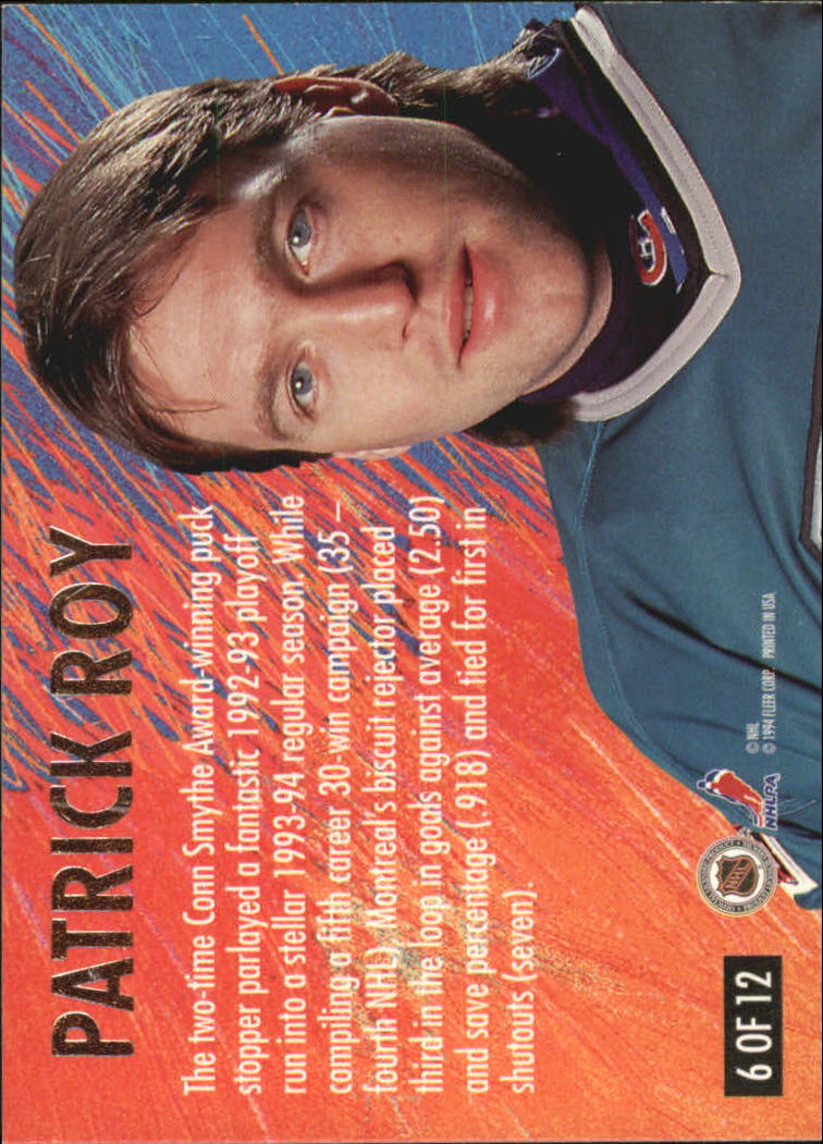 1994-95 Ultra All-Stars #6 Patrick Roy back image