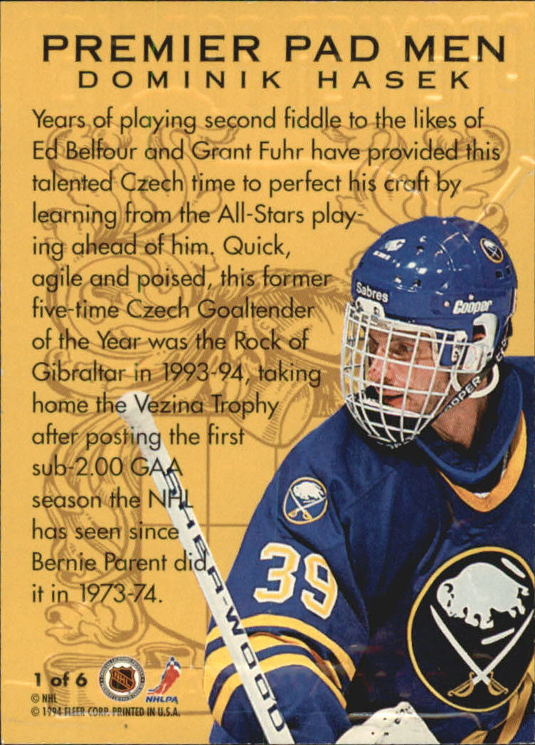 1992-93 NHL Upper Deck DOMINIK HASEK - Chicago Rookie Report card #366  NM-M?
