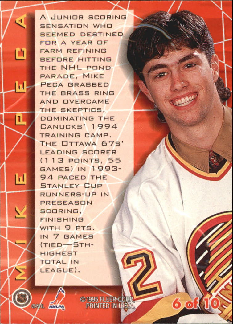 1994-95 Ultra Prospects #6 Mike Peca back image