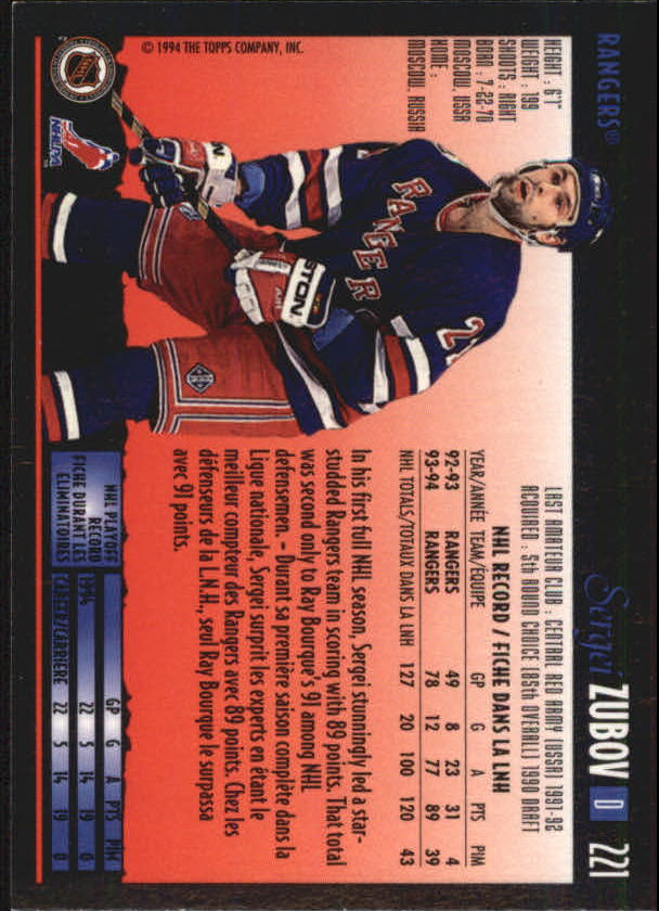 Sports Card Back