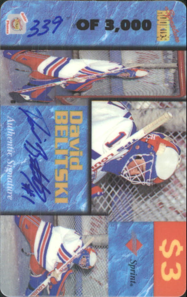 1995 Signature Rookies Auto-Phonex Phone Cards #5 David Belitski
