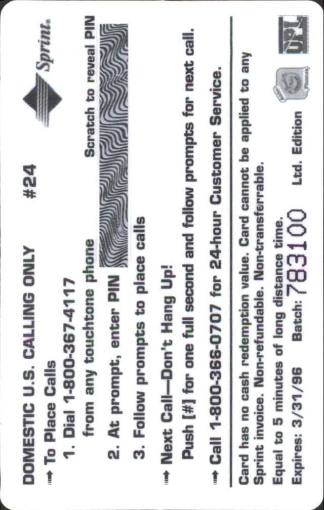 Sports Card Back