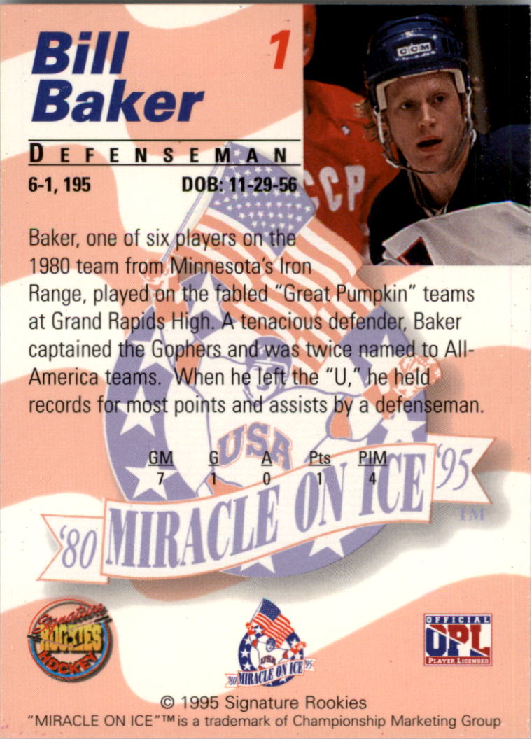 B4010- 1995 Signature Rookies Miracle on Ice Cards -You Pick- 15+ FREE US SHIP
