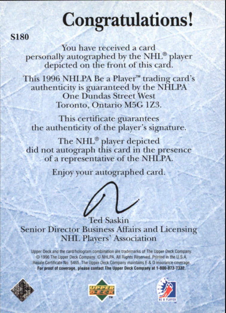 Sports Card Back