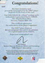 Sports Card Back