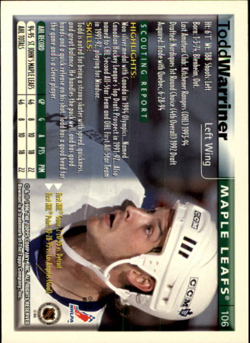 Sports Card Back