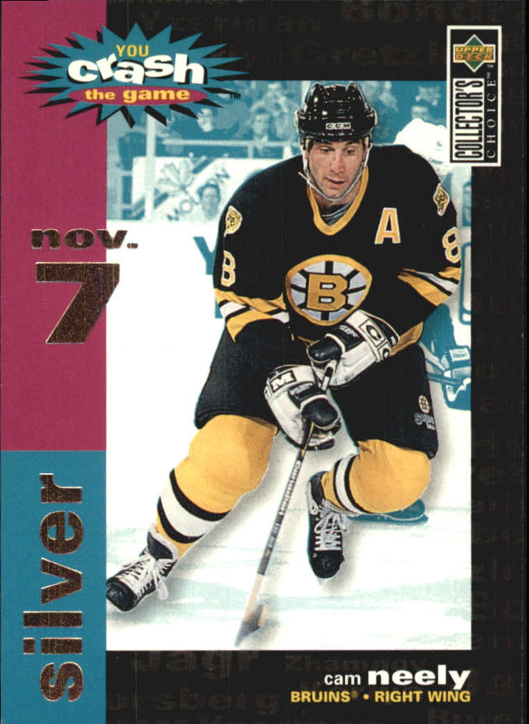1995-96 Collector's Choice Crash the Game Silver #C14A Cam Neely 11/7/95