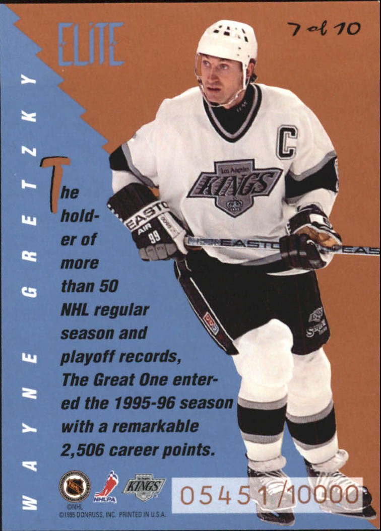 1995-96 Donruss Elite Inserts #7 Wayne Gretzky back image