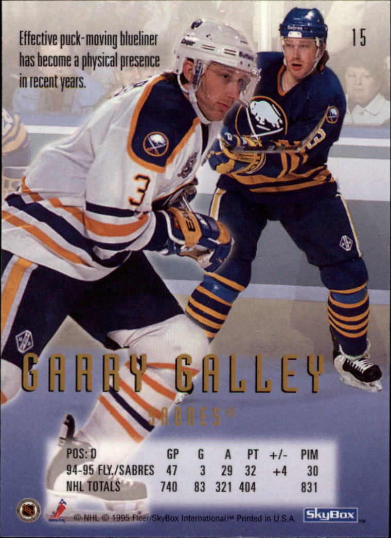 1995-96 Emotion #15 Garry Galley back image