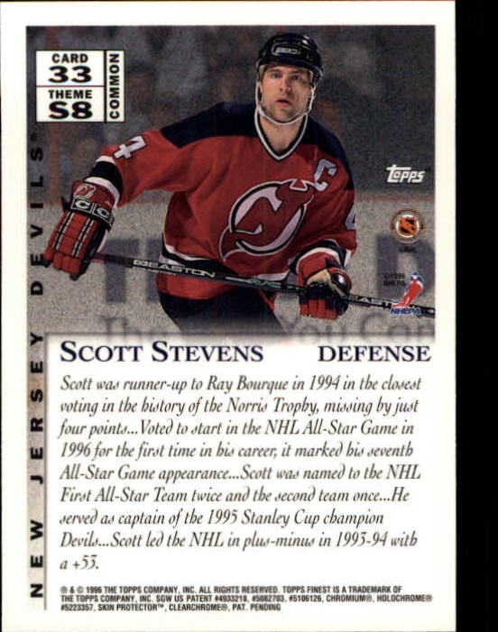 1995-96 Finest #33 Scott Stevens B back image