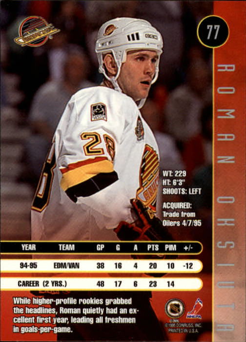 A6447- 1995-96 Leaf Hockey Card #s 1-200 +Rookies -You Pick- 15+ FREE US SHIP - Picture 137 of 353