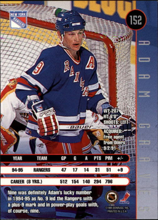 A6447- 1995-96 Leaf Hockey Card #s 1-200 +Rookies -You Pick- 15+ FREE US SHIP - Picture 269 of 353