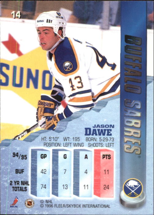 A4644- 1995-96 Metal Hockey Card #s 1-200 +Rookies -You Pick- 15+ FREE US SHIP