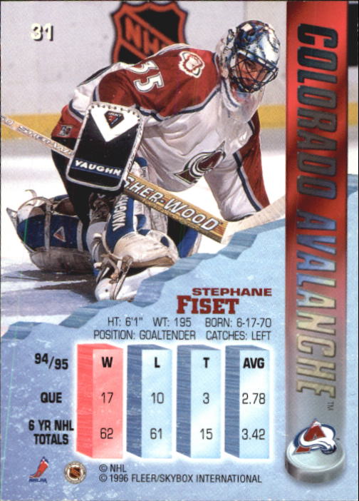 A4644- 1995-96 Metal Hockey Card #s 1-200 +Rookies -You Pick- 15+ FREE US SHIP