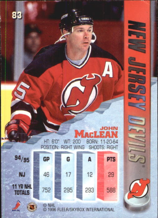 A4644- 1995-96 Metal Hockey Card #s 1-200 +Rookies -You Pick- 15+ FREE US SHIP