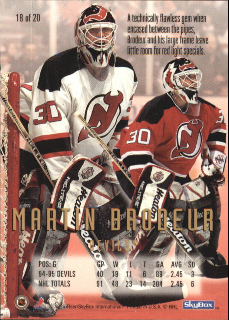 1995-96 NHL Cool Trade #18 Martin Brodeur back image