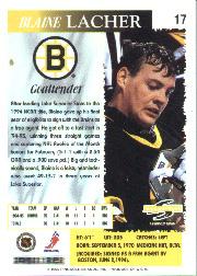 1995-96 Score #17 Blaine Lacher back image