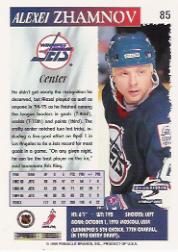 1995-96 Score #85 Alexei Zhamnov back image