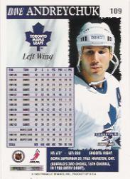 1995-96 Score #109 Dave Andreychuk back image