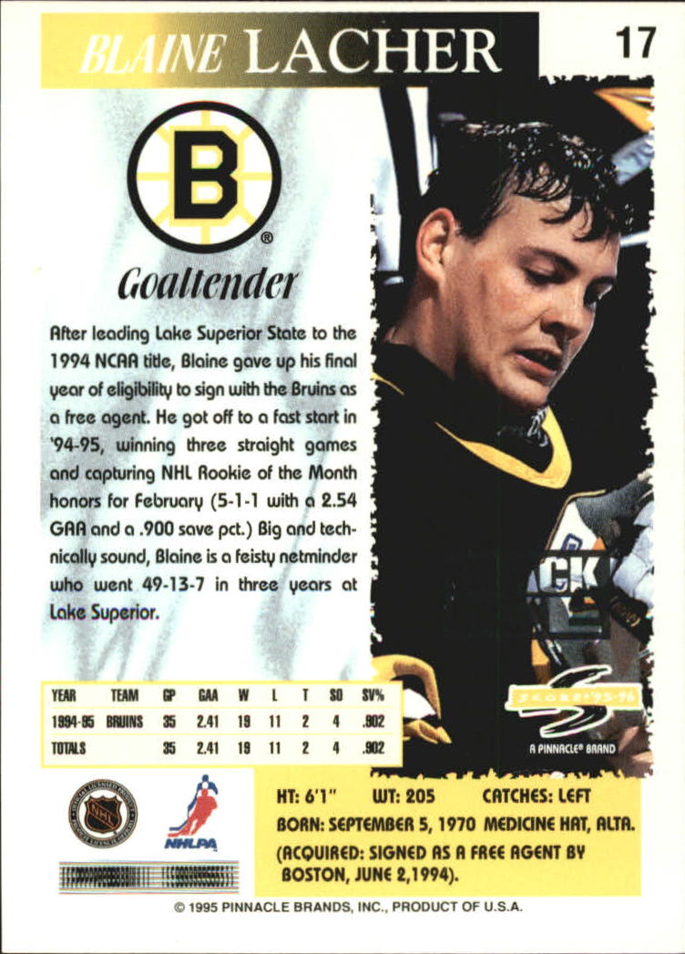 B4531- 1995-96 Score Black Ice Hockey Cards 1-200 -You Pick- 15+ FREE US SHIP - Picture 29 of 349