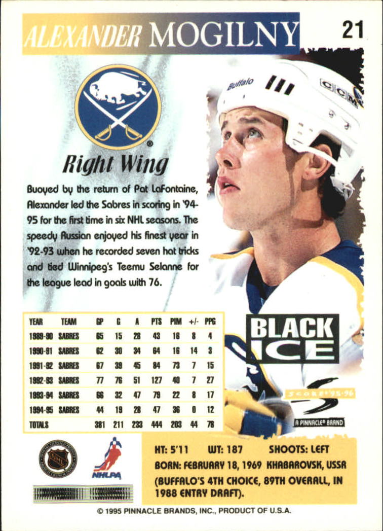 B4531- 1995-96 Score Black Ice Hockey Cards 1-200 -You Pick- 15+ FREE US SHIP - Picture 37 of 349