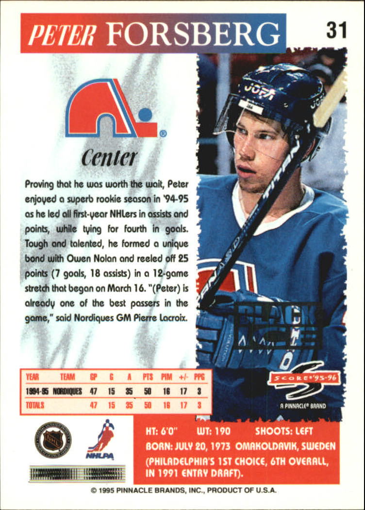 B4531- 1995-96 Score Black Ice Hockey Cards 1-200 -You Pick- 15+ FREE US SHIP - Picture 57 of 349