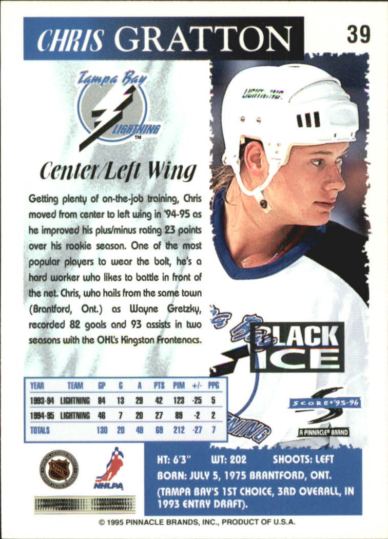 B4531- 1995-96 Score Black Ice Hockey Cards 1-200 -You Pick- 15+ FREE US SHIP - Picture 73 of 349