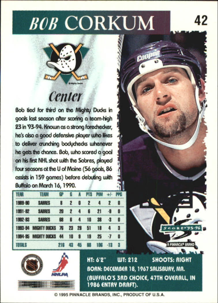 B4531- 1995-96 Score Black Ice Hockey Cards 1-200 -You Pick- 15+ FREE US SHIP - Picture 79 of 349
