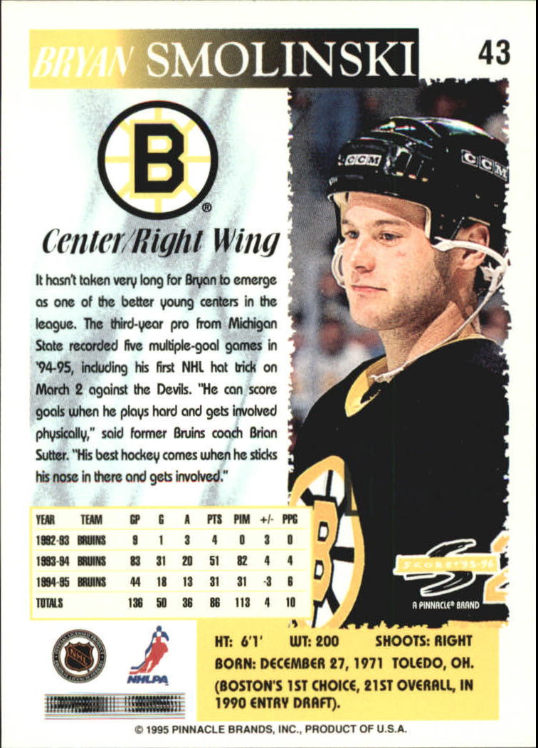 B4531- 1995-96 Score Black Ice Hockey Cards 1-200 -You Pick- 15+ FREE US SHIP - Picture 81 of 349