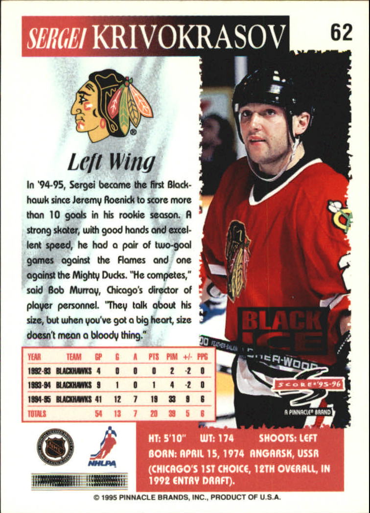 B4531- 1995-96 Score Black Ice Hockey Cards 1-200 -You Pick- 15+ FREE US SHIP - Picture 103 of 349
