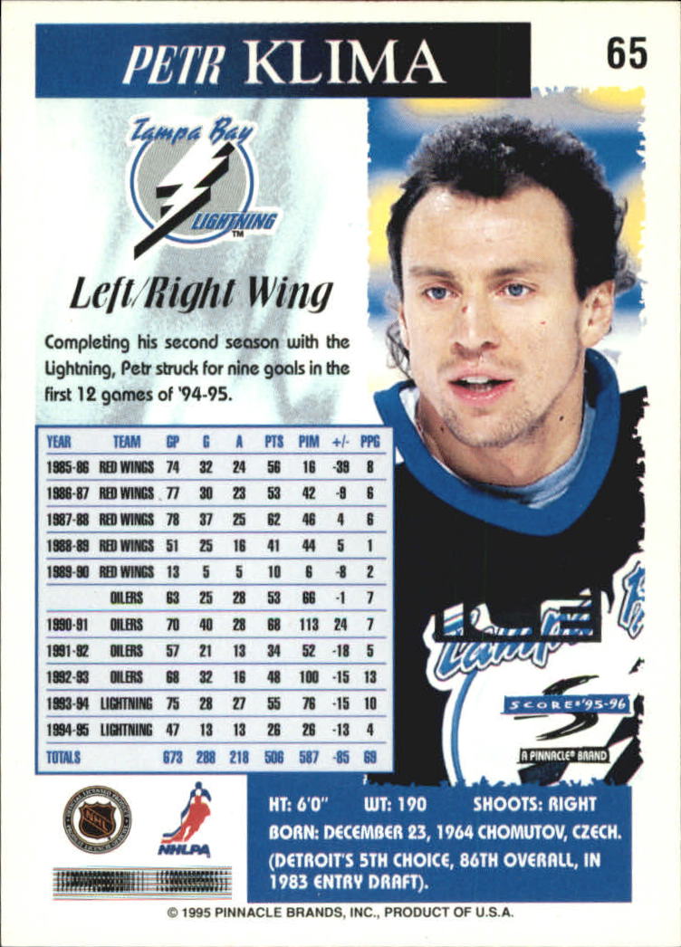 B4531- 1995-96 Score Black Ice Hockey Cards 1-200 -You Pick- 15+ FREE US SHIP - Picture 109 of 349