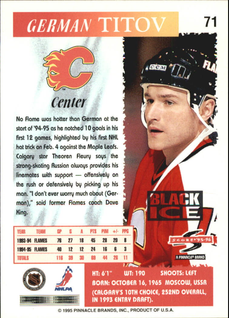 B4531- 1995-96 Score Black Ice Hockey Cards 1-200 -You Pick- 15+ FREE US SHIP - Picture 117 of 349