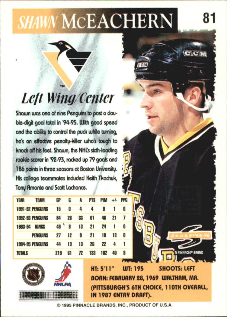 B4531- 1995-96 Score Black Ice Hockey Cards 1-200 -You Pick- 15+ FREE US SHIP - Picture 134 of 349