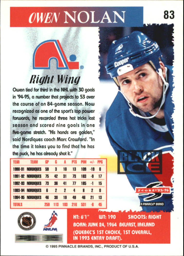 B4531- 1995-96 Score Black Ice Hockey Cards 1-200 -You Pick- 15+ FREE US SHIP - Picture 138 of 349