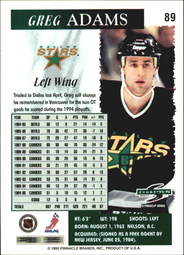 B4531- 1995-96 Score Black Ice Hockey Cards 1-200 -You Pick- 15+ FREE US SHIP - Picture 144 of 349