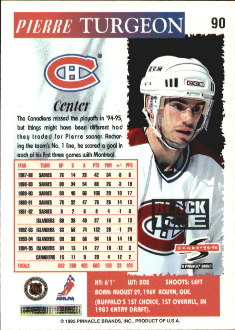 B4531- 1995-96 Score Black Ice Hockey Cards 1-200 -You Pick- 15+ FREE US SHIP - Picture 148 of 349
